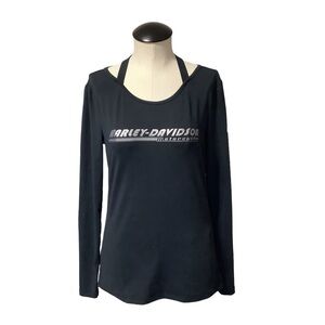 HARLEY-DAVIDSON‎ Long Sleeve Keyhole T-Shirt-  Size XS